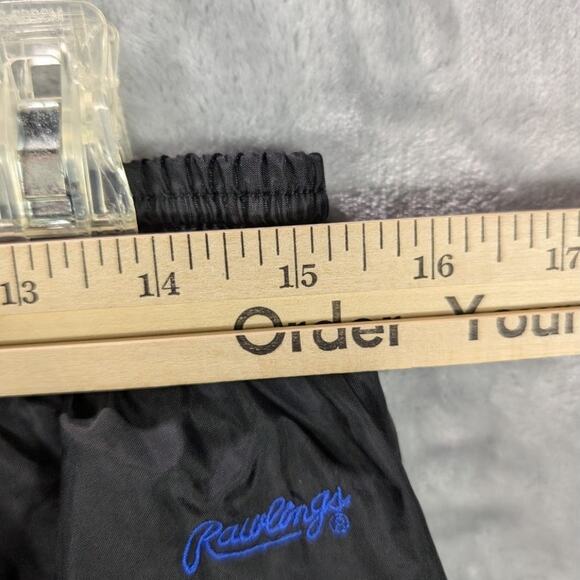 Vintage Rawlings Windbreaker Track Pants Mens Large Black Nylon 1980s 1990s - Picture 3 of 12